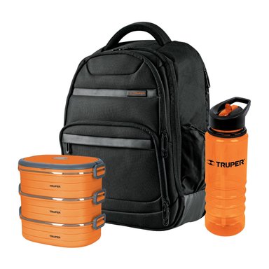 MOCHILA PORTA LAPTOP + LONCHERA TÉRMICA + TOMATODO TRUPER - 1
