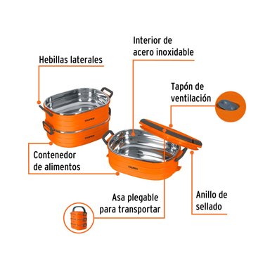 MOCHILA PORTA LAPTOP + LONCHERA TÉRMICA + TOMATODO TRUPER - 2