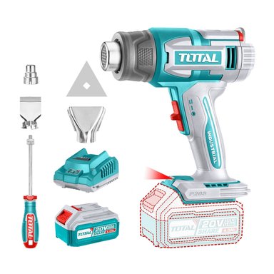 PISTOLA CALOR TOTAL TBLI20035 + BATERIA 5AH Y CARGADOR INDUSTRIAL