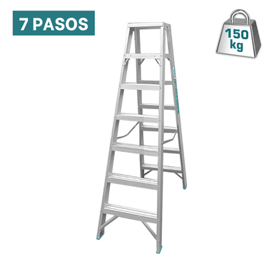 ESCALERA DOBLE ACCESO 7 PELDAÑOS SOPORTA 150 KG TOTAL