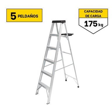 ESCALERA C&A 200606 TIPO TIJERA SOPORTA 175 KG 5 PASOS