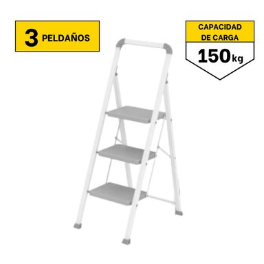 ESCALERA C&A 200611 PLEGABLE SOPORTA 150 KG 3 PASOS