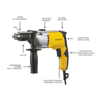TALADRO PERCUTOR 1/2' 800W STANLEY - 2