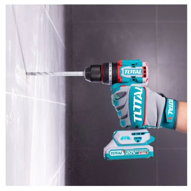 TALADRO PERCUTOR 55NM + 2 BATERÍAS Y CARGADOR TOTAL - 5
