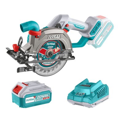 SIERRA CIRCULAR 20V INCLUYE BATERÍA 4AH Y CARGADOR TOTAL