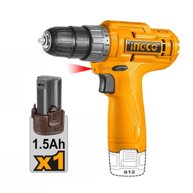 TALADRO ATORNILLADOR INALAMBRICO12V INGCO
