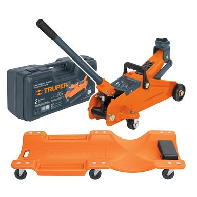 GATA LAGARTO 2TN + CAMA DE PLÁSTICO 40' TRUPER