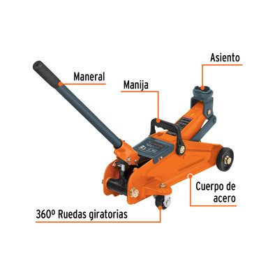 GATA TIPO LAGARTO 2T +CAMA DE PLÁSTICO 40'+ JUEGO DE 39 HERRAMIENTAS TRUPER - 2