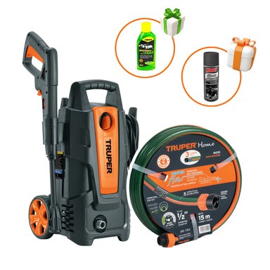 HIDROLAVADORA 1500PSI + MANGUERA DE 15M + SHAMPU + SILICONA