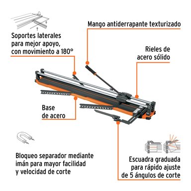 CORTADOR DE MAYÓLICA 100CM GRAN FORMATO C/MALETÍN TRUPER EXPERT - 2