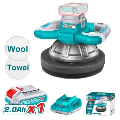 PULIDORA ORBITAL 10' + BATERÍA Y CARGADOR TOTAL