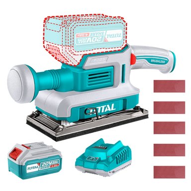 LIJADORA ORBITAL + BATERÍA Y CARGADOR TOTAL