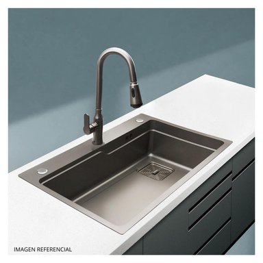 LAVADERO DE COCINA MULTIFUNCIONAL PREMIUM NEGRO ALFA ALF-553 - 4