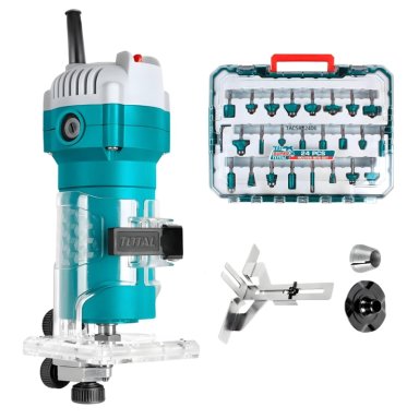 RUTEADORA DE PALMA 600W + ACCESORIOS 24PCS TOTAL