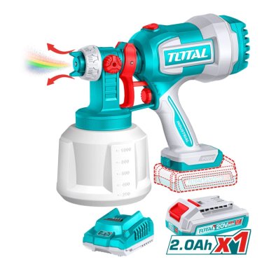PISTOLA PARA PINTAR 20V 800ML + 1 CARGADOR + 1 BAT 2 AH
