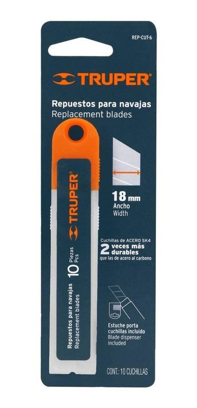 REPUESTO DE CUTTER X 10 UNIDADES TRUPER, 16965