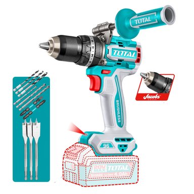 TALADRO PERCUTOR 96NM CON MANGO (SOLO CABEZAL) INDUSTRIAL TOTAL