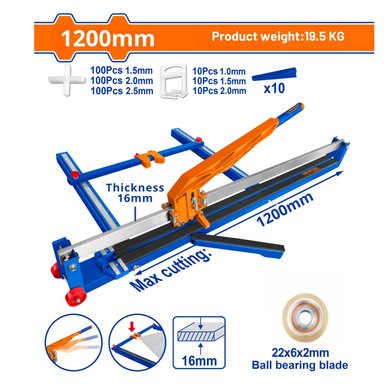 CORTADORA DE MAYÓLICA 120CM + ACCESORIOS WADFOW - 5