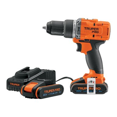 TALADRO PERCUTOR 20V + 2 BATERIAS 2 AH + CARGADOR TRUPER
