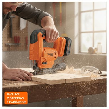 SIERRA CALADORA 20V + 2 BATERIAS 4AH + CARGADOR TRUPER - 3