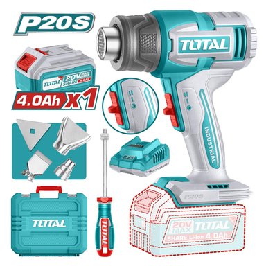 PISTOLA DE CALOR + BATERIA 4AH Y CARGADOR INDUSTRIAL TOTAL - 3