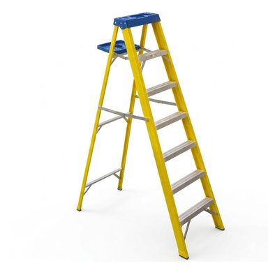 ESCALERA FIBRA DE VIDRIO 6 PELDAÑOS WADFOW