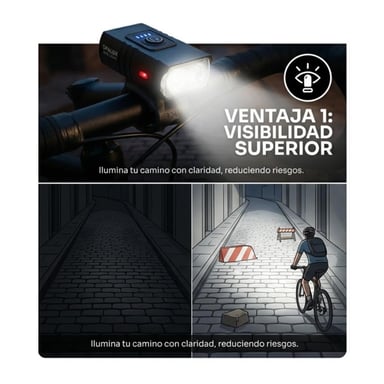 LUZ DELANTERA MULTIFUNCIONAL PARA BICICLETA OPALUX - 5