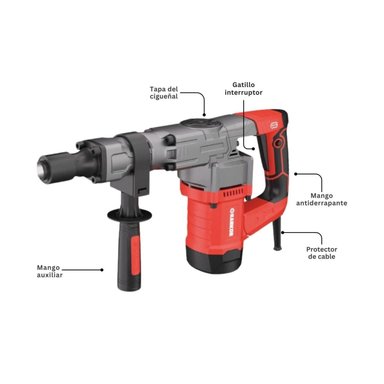 MARTILLO DEMOLEDOR 1300W + AMOLADORA 950W RANKOR - 4