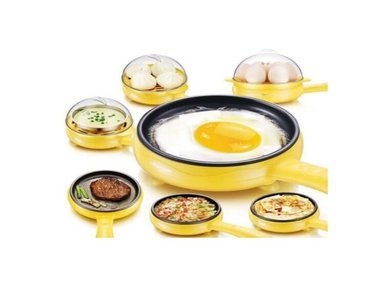 HERVIDOR Y FREIDOR DE HUEVOS ELÉCTRICO MULTIFUNCIONAL 2 EN 1