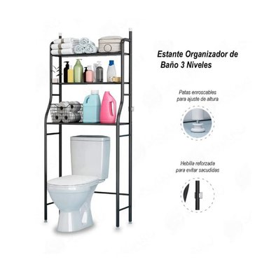 ORGANIZADOR BAÑO BLANCO ESTANTE 3 NIVELES