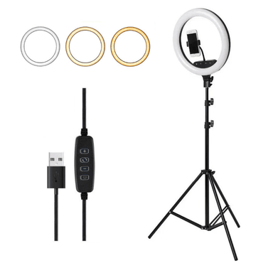 ARO LUZ LED DE 26 CM + TRIPODE 2.1 METROS