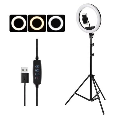 ARO DE LUZ LED 30CM + TRIPODE 2.1 METROS