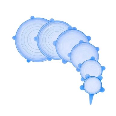 PACK 6 TAPAS TAPA MULTICOLOR SILICONA ELASTICAS TAPER