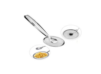 ESPÁTULA DE COLADOR TIPO PINZA DE ACERO