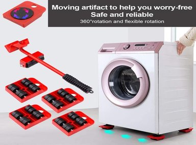 BASE AJUSTABLE KIT 4 RUEDAS MOVER MUEBLES SOFAS LAVADORAS - 2