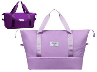 CARTERA GENÉRICO MORADO BOLSO MULTIUSO VIAJE EXPANDIBLE IMPERMEABLE