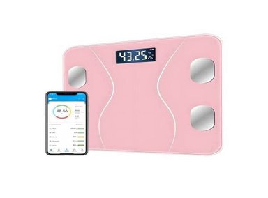 BALANZA SMART BLUETOOTH DIGITAL ROSADA