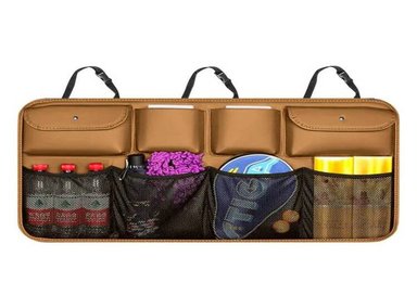ORGANIZADOR PARA AUTO ASIENTO MALETERA IMPERMEABLE MARRON