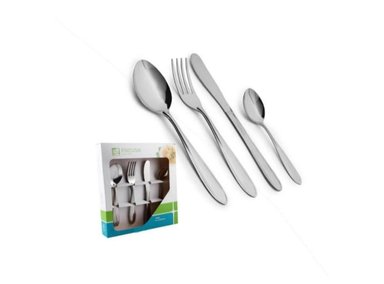 SET DE CUBIERTOS FACUSA ACERO INOXIDABLE16 PZ CUCHARA TENEDOR CUCHILLO