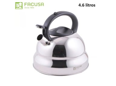 TETERA FACUSA ACERO INOXIDABLE 4.6 LITROS SILBANTE ALTA CALIDAD