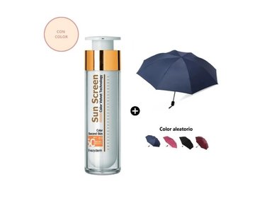 FREZYDERM VELVET SUNSCREEN COLOR FACE SPF50 50ML + PARAGUAS PLEGABLE COLOR ALEATORIO
