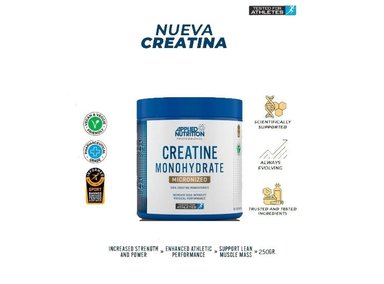 CREATINA MONOHIDRATADA CERTIFICADA APPLIED NUTRITION 250GR