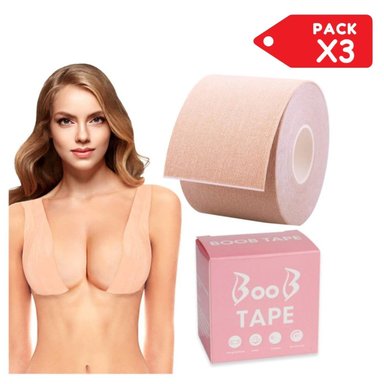 PACK X3 BOOD TAPE CINTA LEVANTA SENOS 5 METROS COLOR ALEATORIO