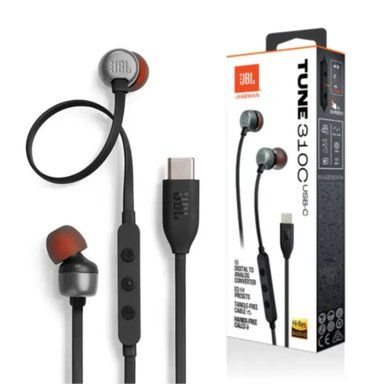 AUDÍFONOS JBL TUNE 310C CON MICRÓFONO CONECTOR USB-C NEGRO - 1