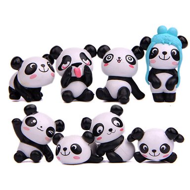 ADORNOS PANDAS ACRÍLICO PARA DECORACIÓN MANUALIDADES REGALOS