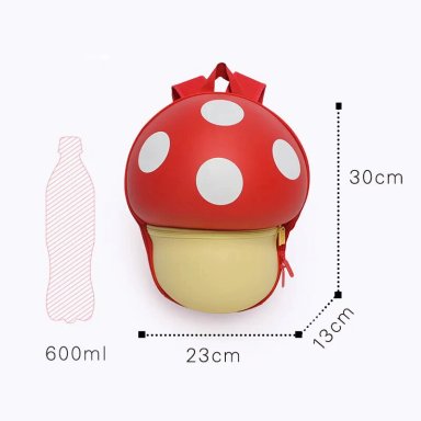 MOCHILA INFANTIL PARA NIÑOS EN FORMA DE HONGO SUPERCUTE - 4