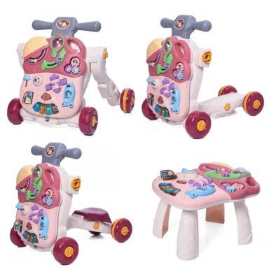 CAMINADOR ANDADOR CORREPASILLOS MULTIFUNCIONAL BEBE - GUINDA