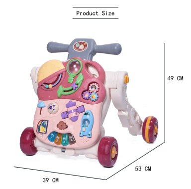 CAMINADOR ANDADOR CORREPASILLOS MULTIFUNCIONAL BEBE - GUINDA - 2