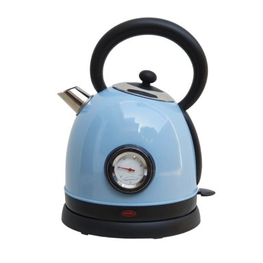 HERVIDOR ELÉCTRICO VINTAGE RETRO DE ACERO DE 1.8 LITROS - CELESTE