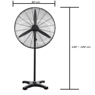 VENTILADOR INDUSTRIAL 30 PULGADAS ASPAS DE METAL 2 EN 1 PISO PARED - 4